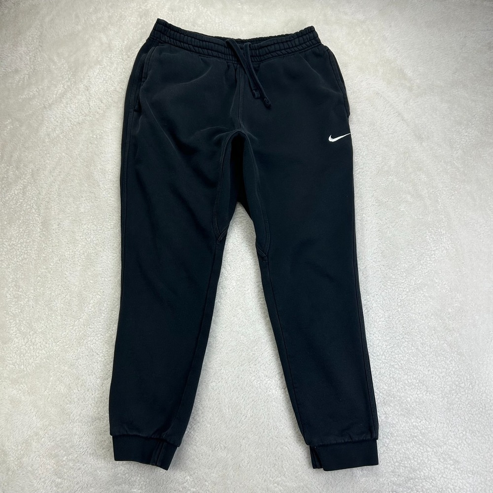 Nike‎ Club Fleece Jogger Sweatpants Womens XL Black Drawstring Swoosh Logo